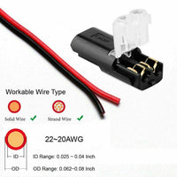 UP 30 PCS D2 Wire Cable Connectors Electrical Connectors Automotive Strip Light