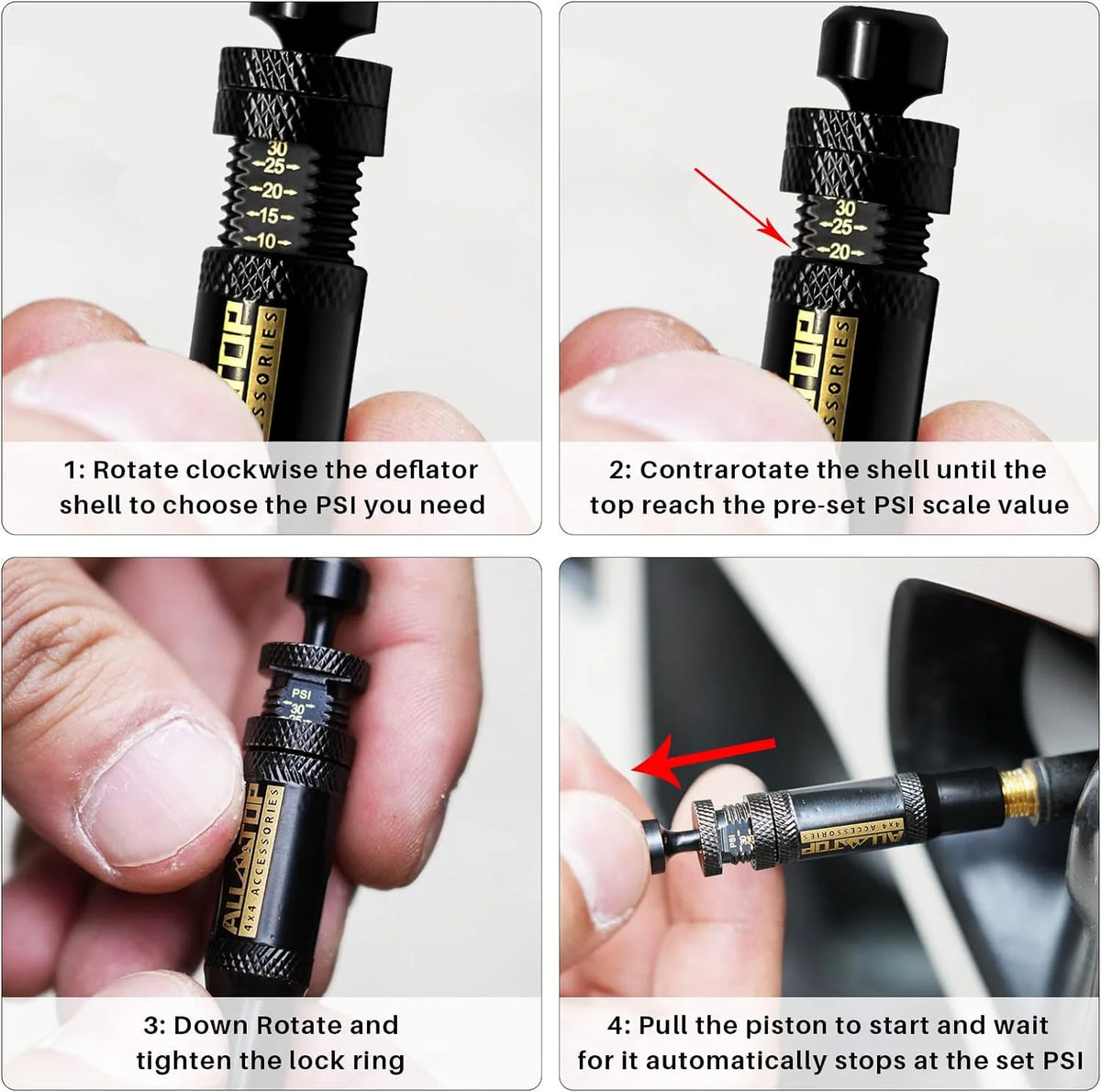 Tyre Deflator Valve Kit Auto Stop
