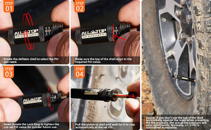 Tyre Deflator Valve Kit Auto Stop