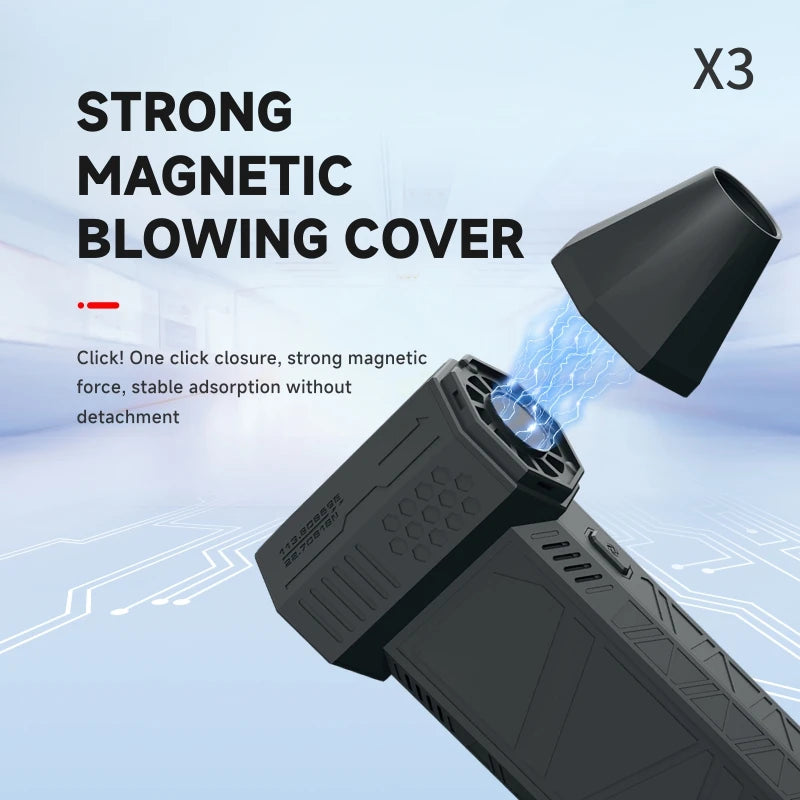 3Nd Generation X3 Violent Blower Mini Turbo Jet Fan Handheld Brushless Motor 130,000 RPM Wind Speed 52M/S Industrial Duct Fan