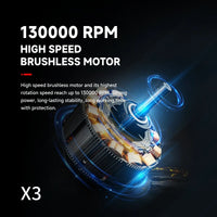 3Nd Generation X3 Violent Blower Mini Turbo Jet Fan Handheld Brushless Motor 130,000 RPM Wind Speed 52M/S Industrial Duct Fan